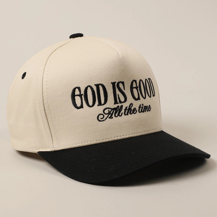 God is Good All the Time Embroidery Trucker Hat
