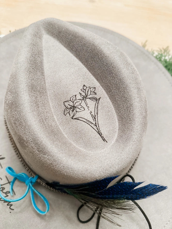 I Am the Storm Burned Western Hat
