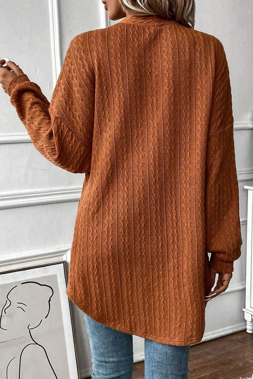 Chestnut Knit Side Cardigan