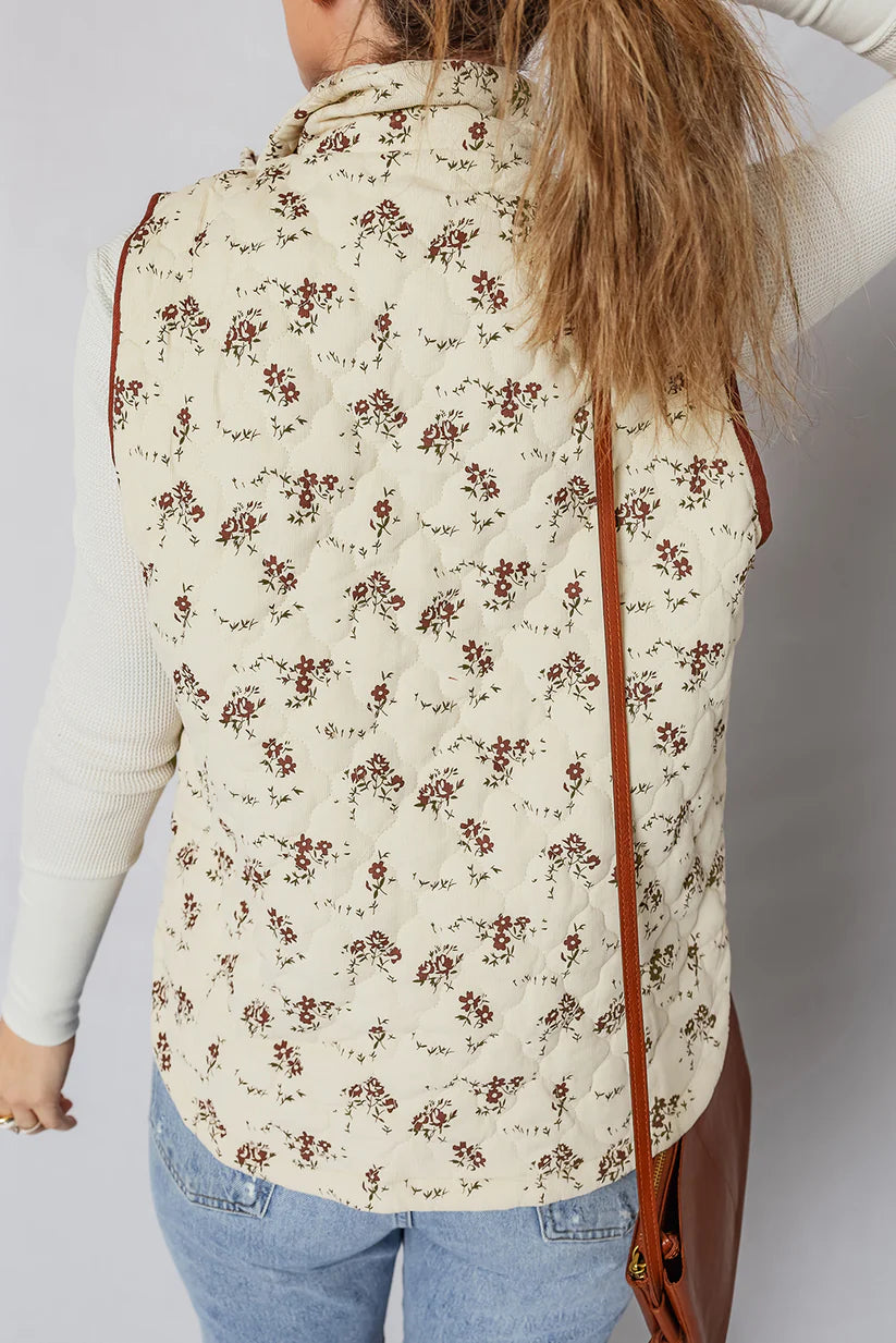 Apricot Floral Vest