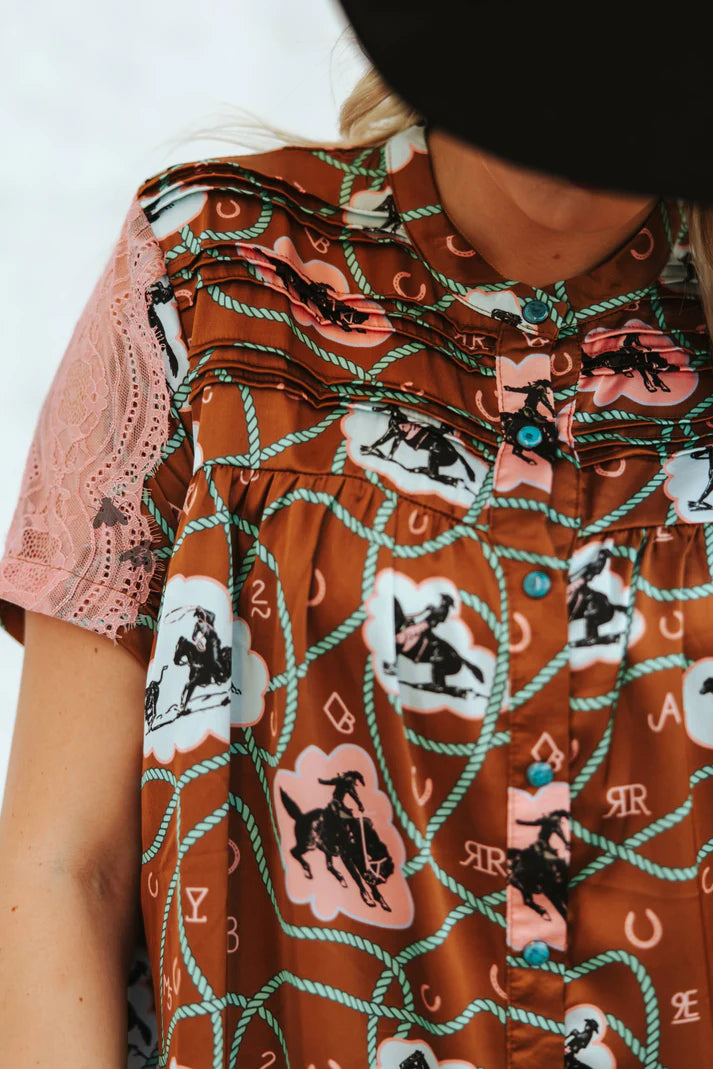 Blushing Bronco Dress
