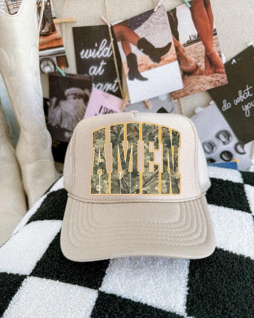 Camo Amen Hat