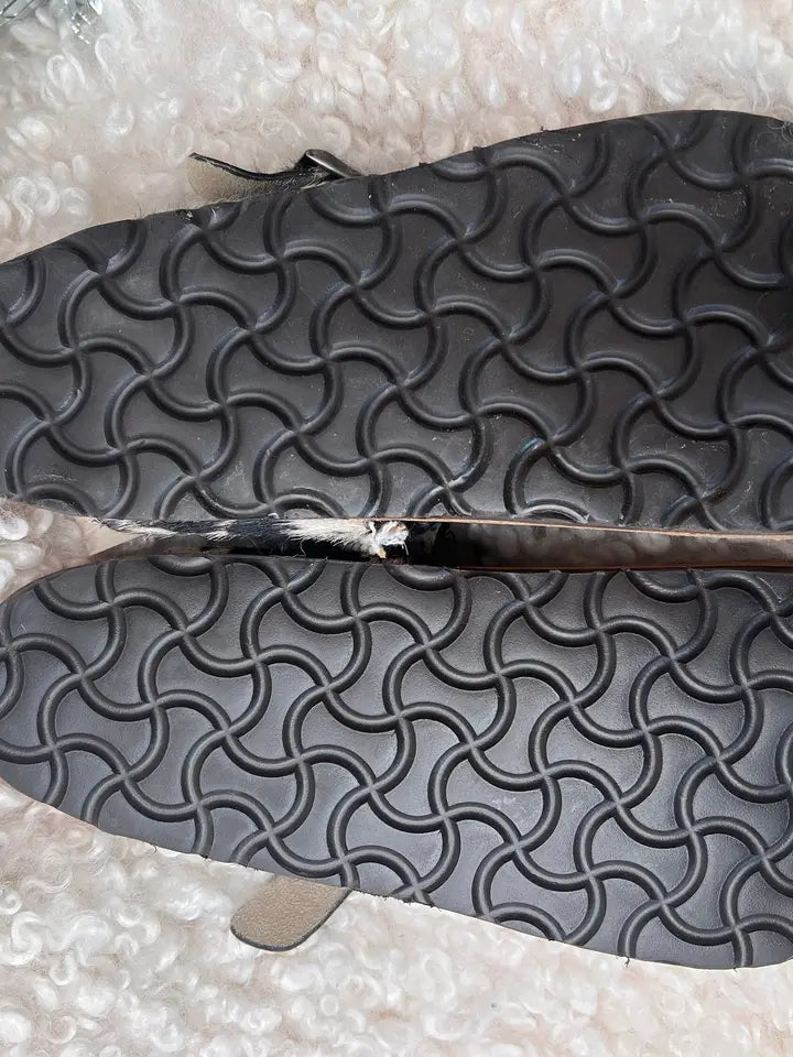 Cowhide Cork Sole Sandal Flip Flop