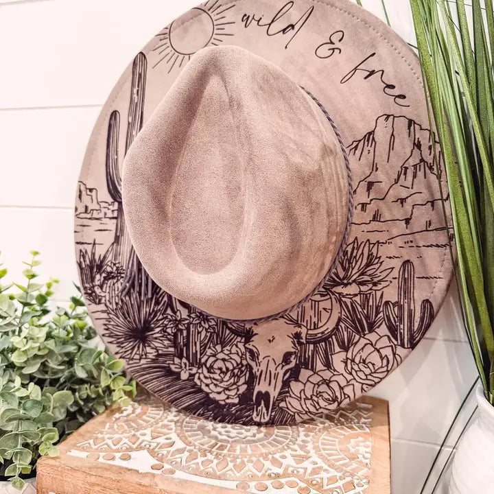 Engraved Desert Scene Hat