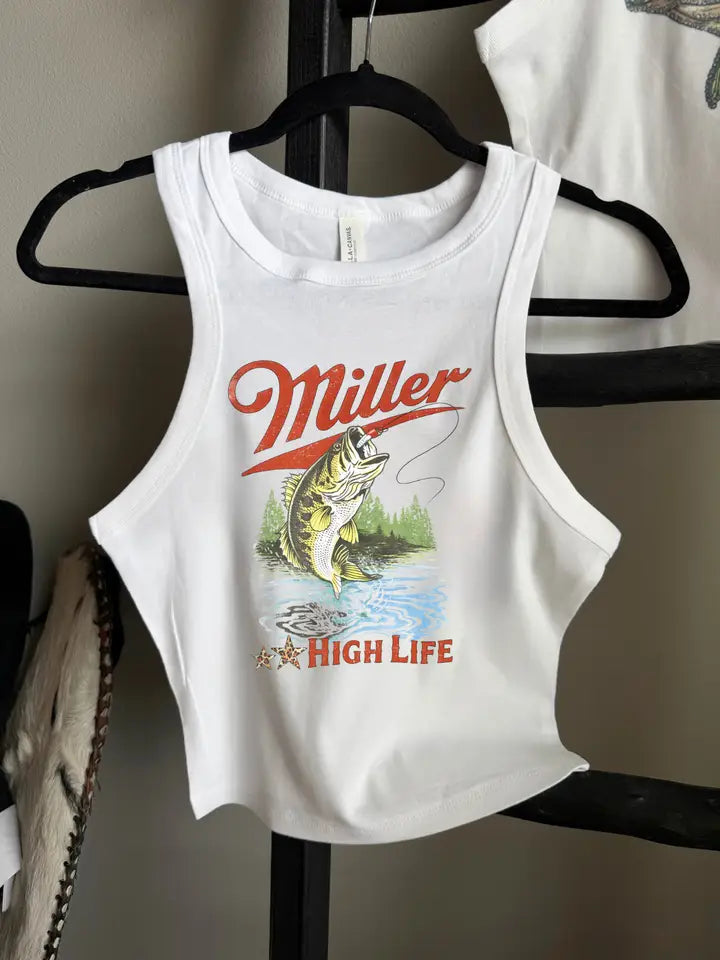 Western High Life Cropped Tank