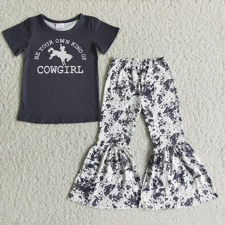 Black Cowgirl Horse Western Set