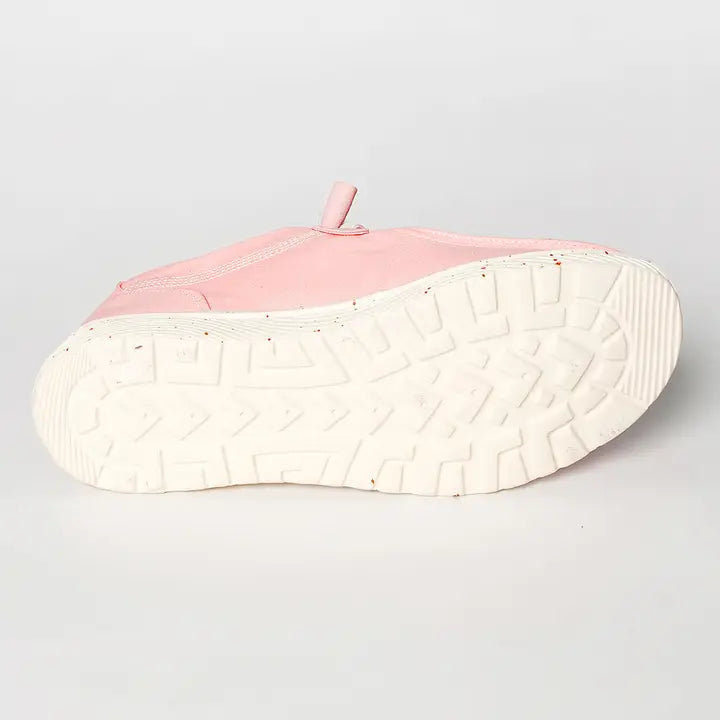 Genuine Leather Trim Slip On Shoe