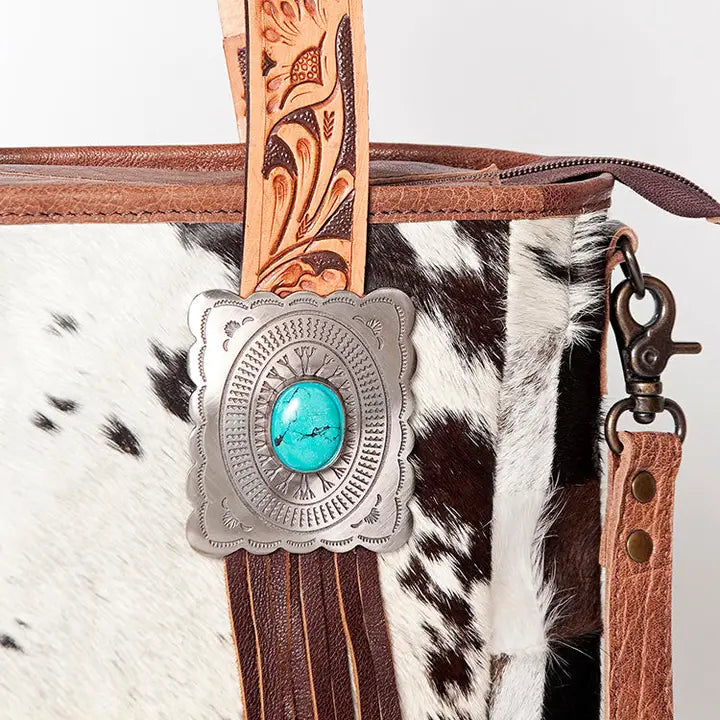 Tote Hair On Genuine Western Leather Bag