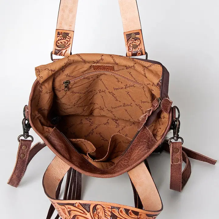 Tote Hair On Genuine Western Leather Bag