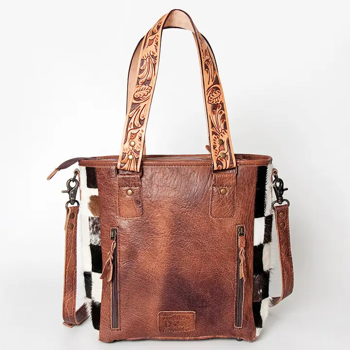 Tote Hair On Genuine Western Leather Bag