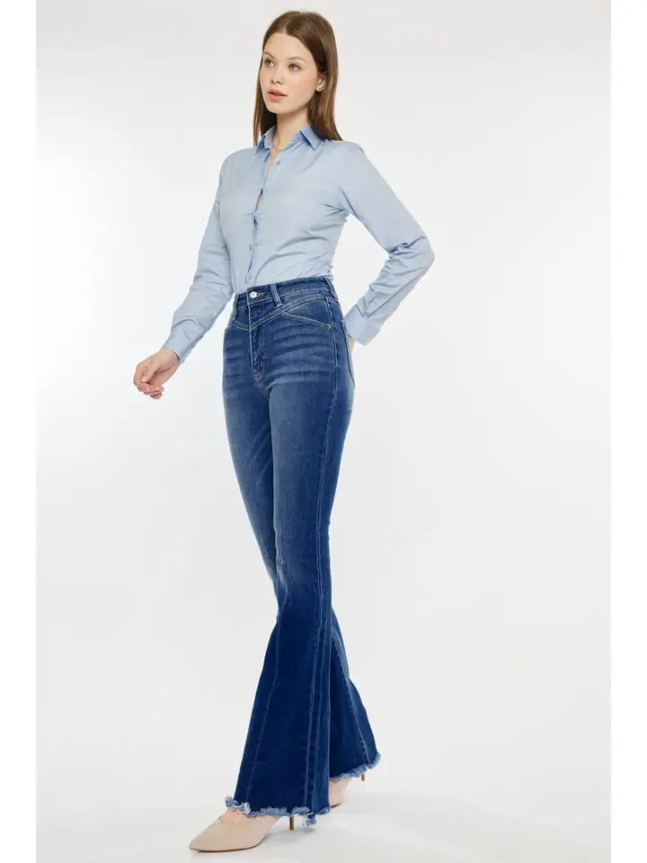 Western High Rise Flare Jeans