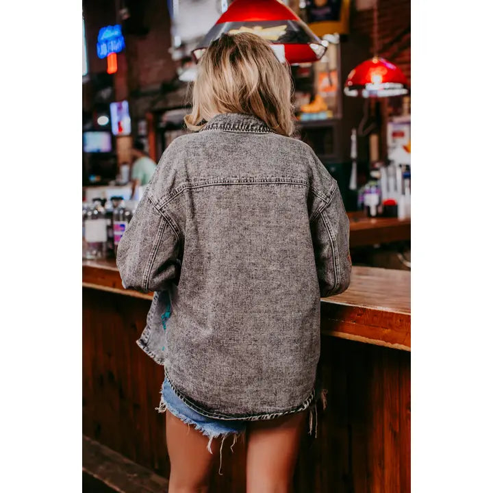 Wild West Embroidered Denim Jacket