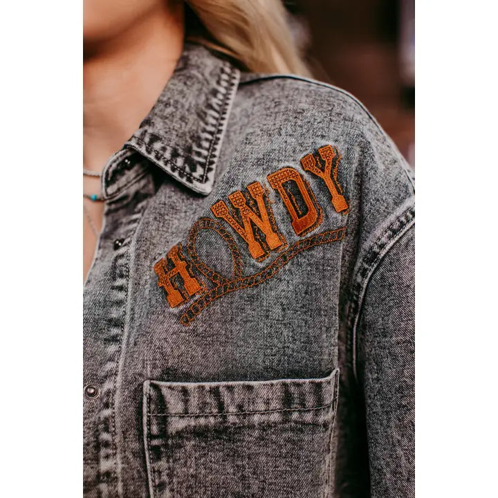 Wild West Embroidered Denim Jacket