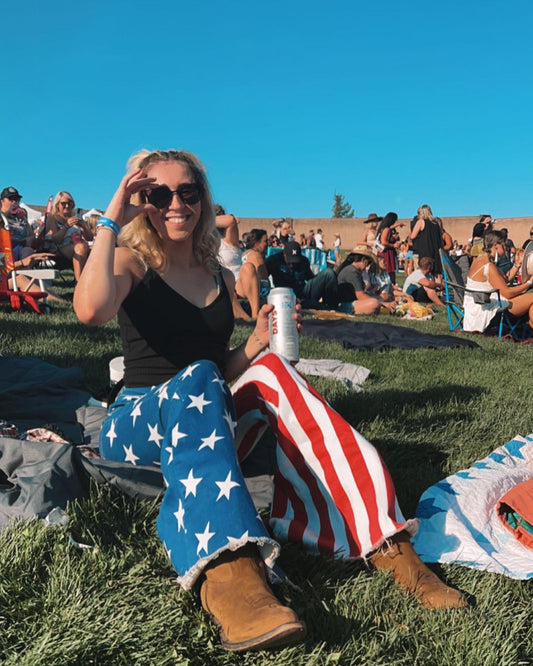 American Flag Bootcut Jeans