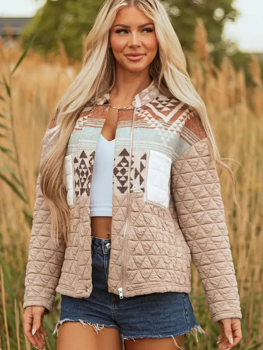 Aztec Quilted Patchwork Jacket