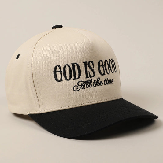 God is Good All the Time Embroidery Trucker Hat