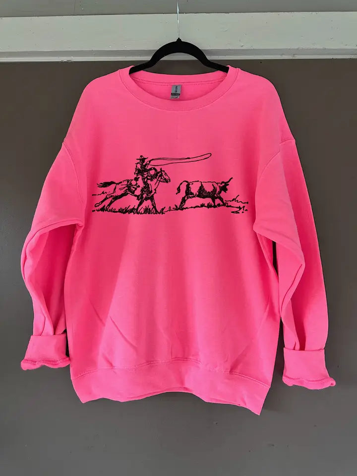 The Roper Crewneck *Hot Pink*