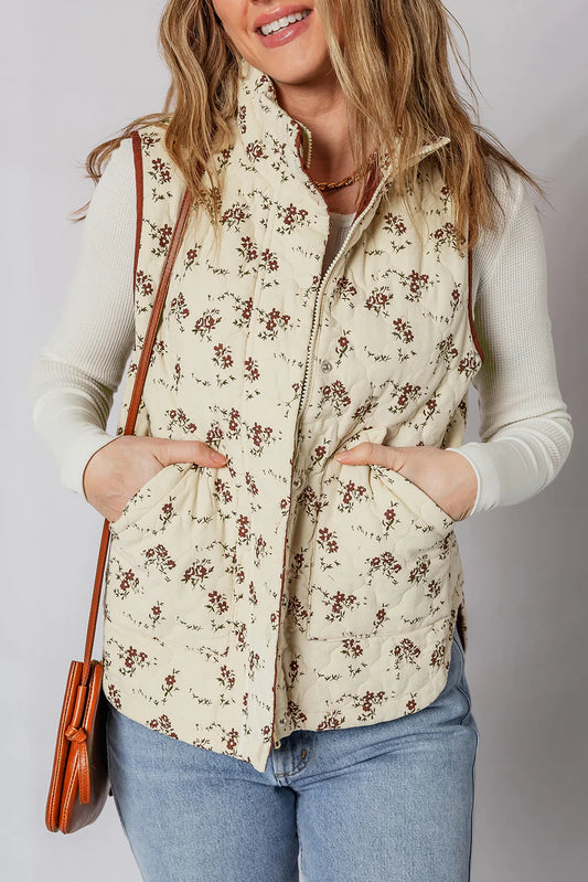 Apricot Floral Vest