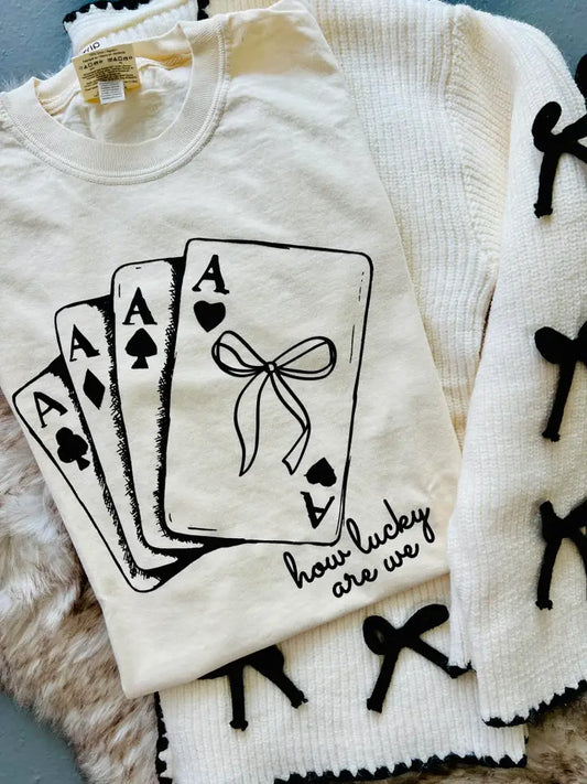 Ivory How Lucky Are We Tee
