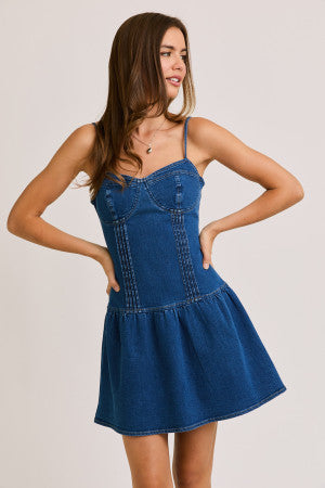 Top Low Waist Denim Dress