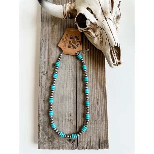 Western Navajo Stone Pearl Necklace