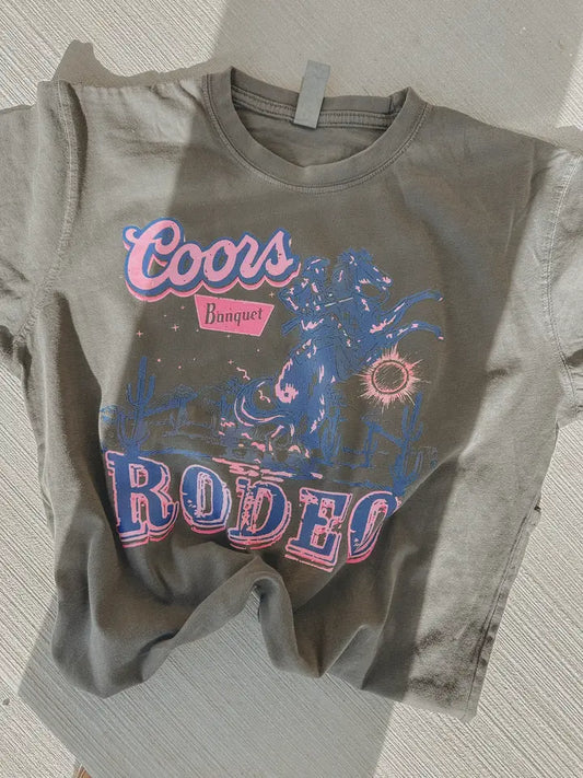 Pink Coors Rodeo Tee