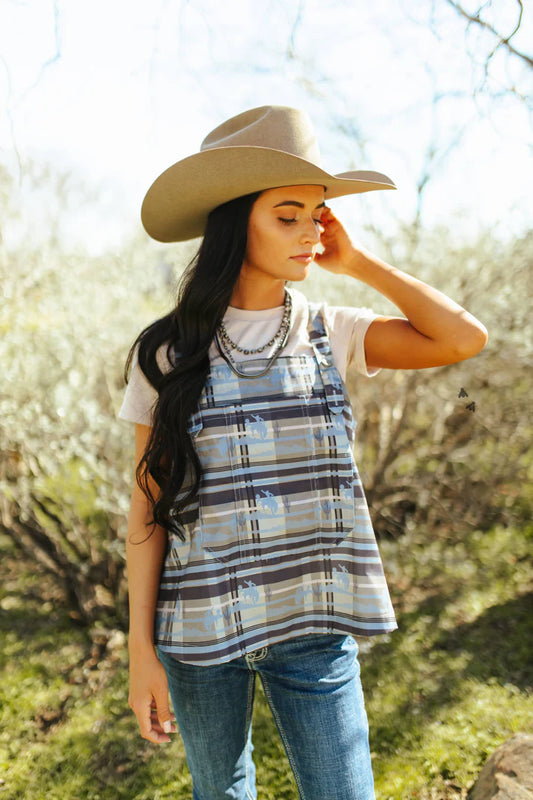 Plaid Buckin Bibs Top