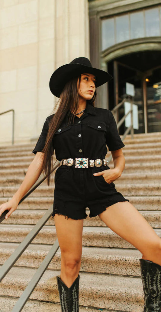 Reckless Denim Romper