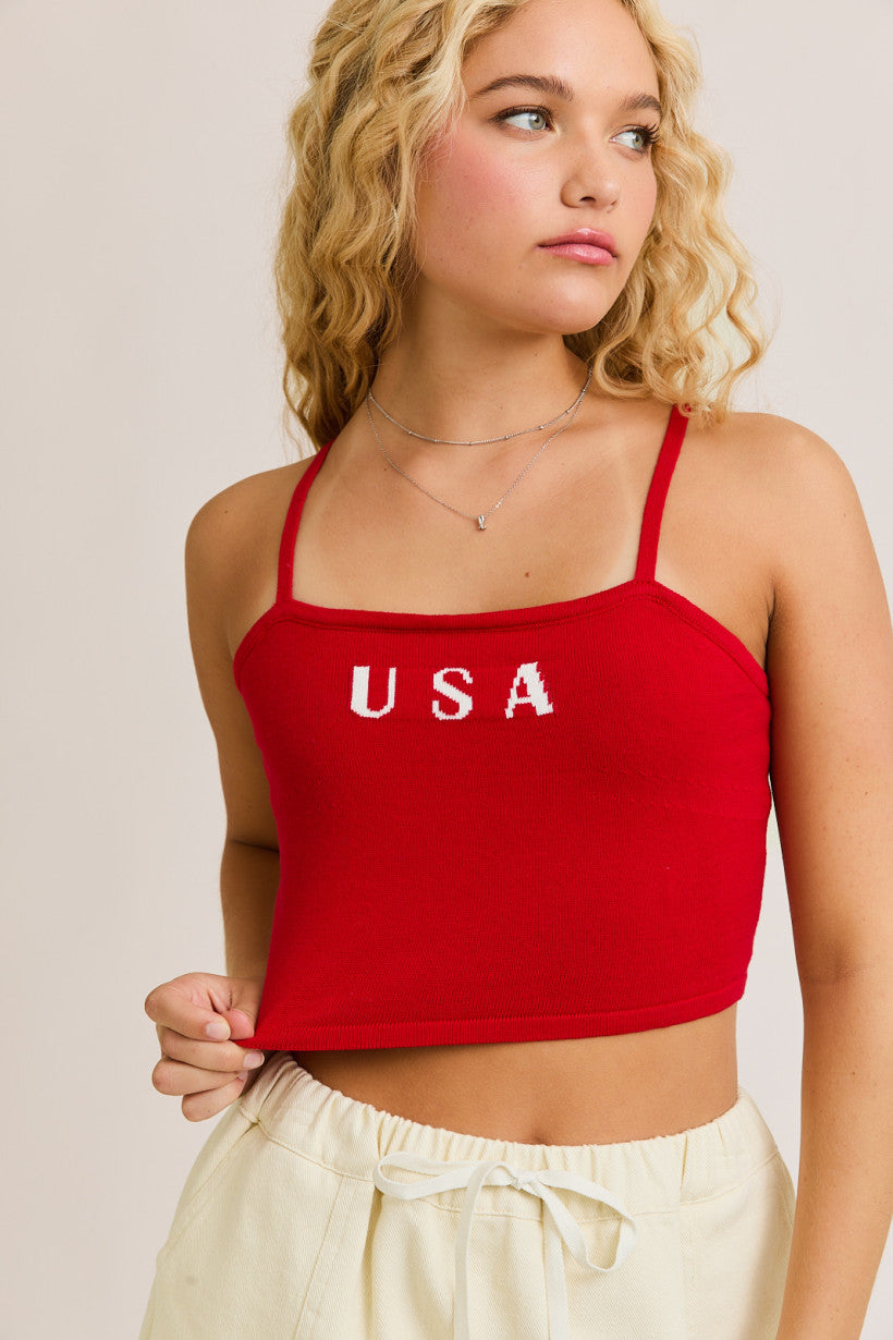 USA Knit Tank Top