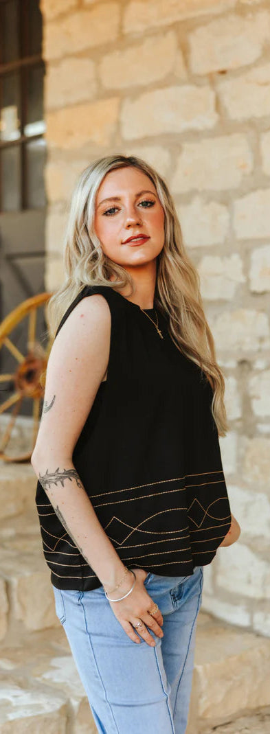 Rodeo Stitch Top