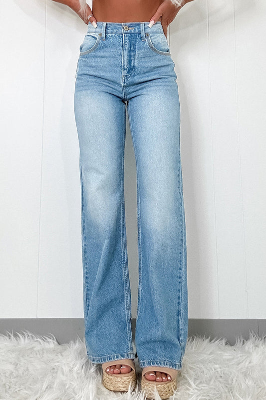 High Rise Shift Slit Jeans