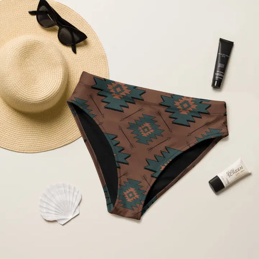 Teal Aztec Bikini Bottom
