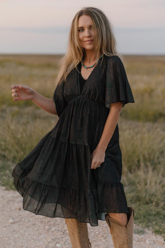 Tooled In Black Dress