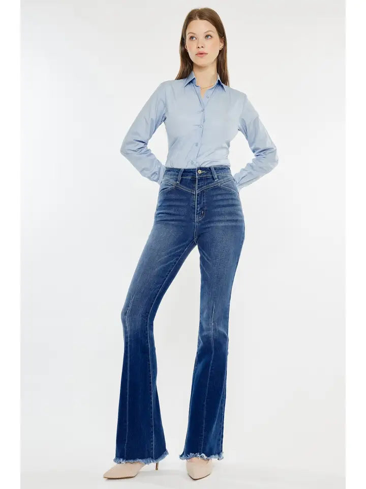 Western High Rise Flare Jeans