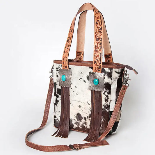 Tote Hair On Genuine Western Leather Bag