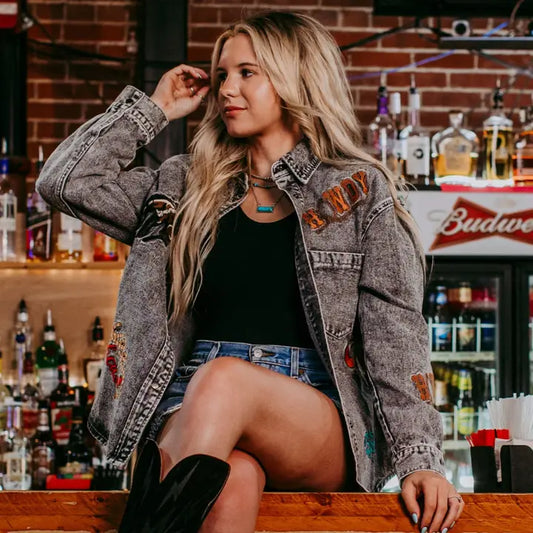 Wild West Embroidered Denim Jacket