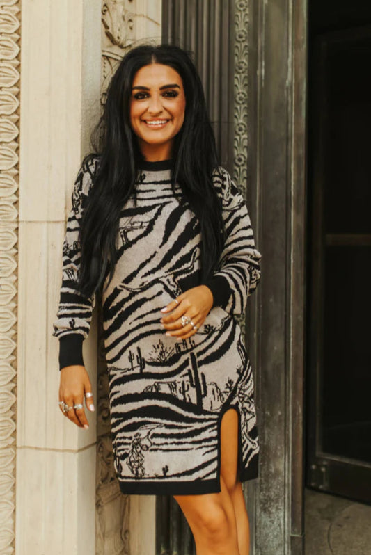 Wild West Zoo Sweater Dress