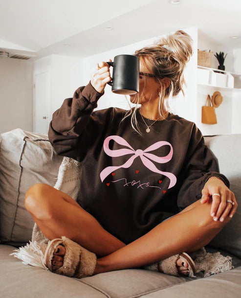 XOXO Bow Crewneck